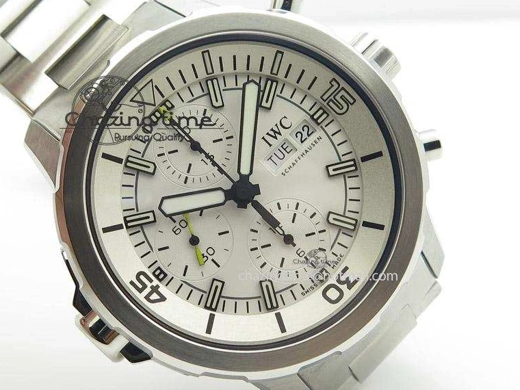 MIROTIME 0404 Versatile Aquatimer Chrono IW376803 V6F 1:1 Best Edition White Dial On SS Bracelet A 7359